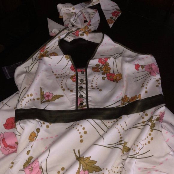 Modcloth Nostalgia Queen Halter Dress Size 12 NWT - Picture 3 of 8